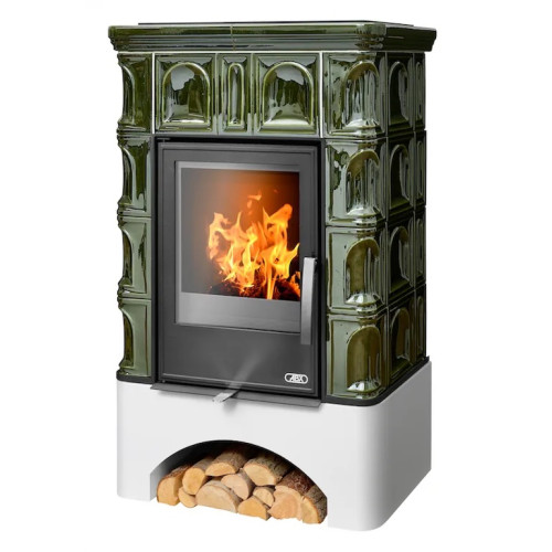 Kachlová kamna ABX Britania rovný sokl, Zelená 